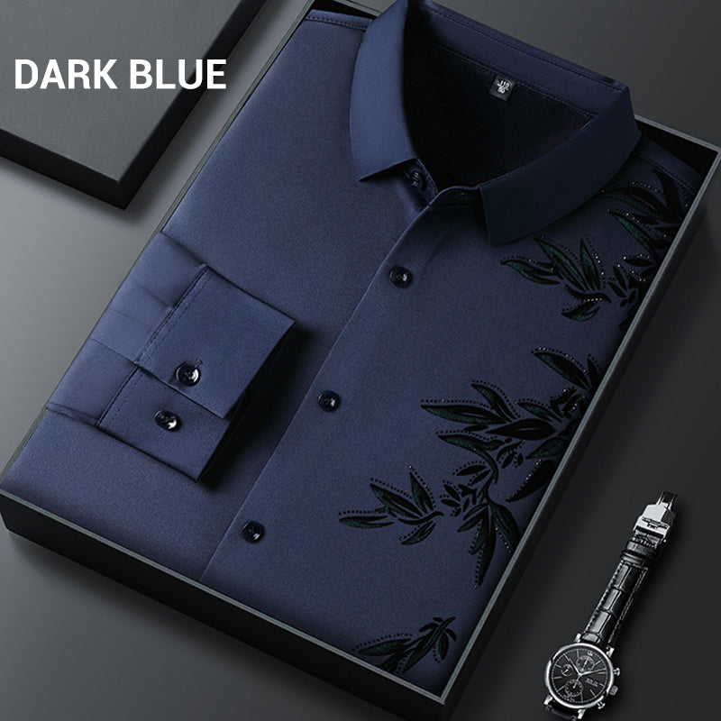 💥2025 HOT🔥Men's Thickened Print Lapel Button Down Shirts