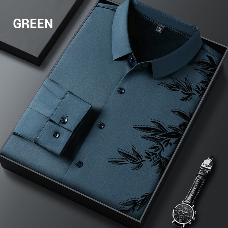 💥2025 HOT🔥Men's Thickened Print Lapel Button Down Shirts