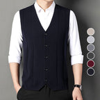 🌟Business Style🌟Men's Fashion Knitted Button Wool Sweater Vest