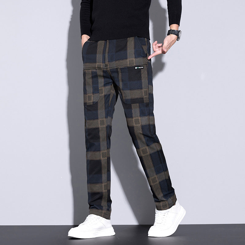 🌟Fliwos® Men's Multi-Pocket Plaid Casual Pants