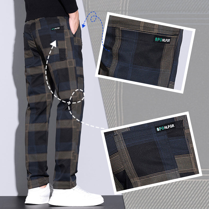🌟Fliwos® Men's Multi-Pocket Plaid Casual Pants