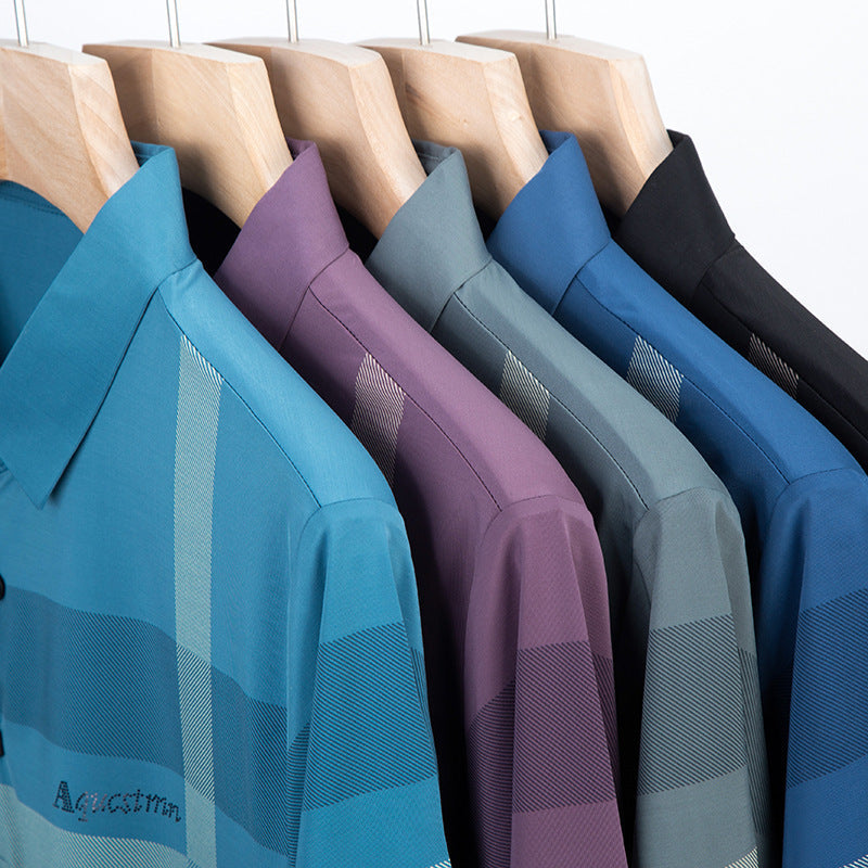 🌟Fliwos® Men's Striped Non-Iron Shirt Short Sleeve
