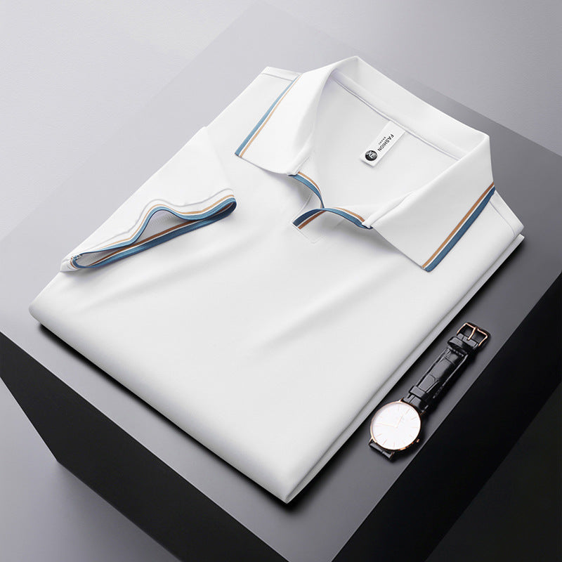 👑2025 High-end Series✨Men's Business Casual Mulberry Silk Blend Short-sleeved Shirt