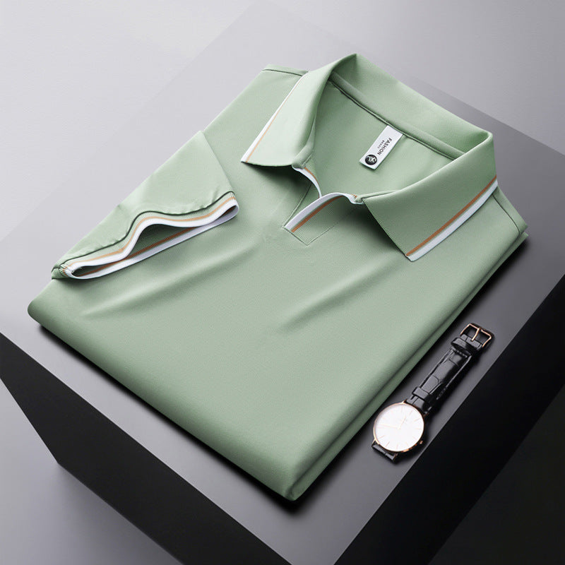 👑2025 High-end Series✨Men's Business Casual Mulberry Silk Blend Short-sleeved Shirt