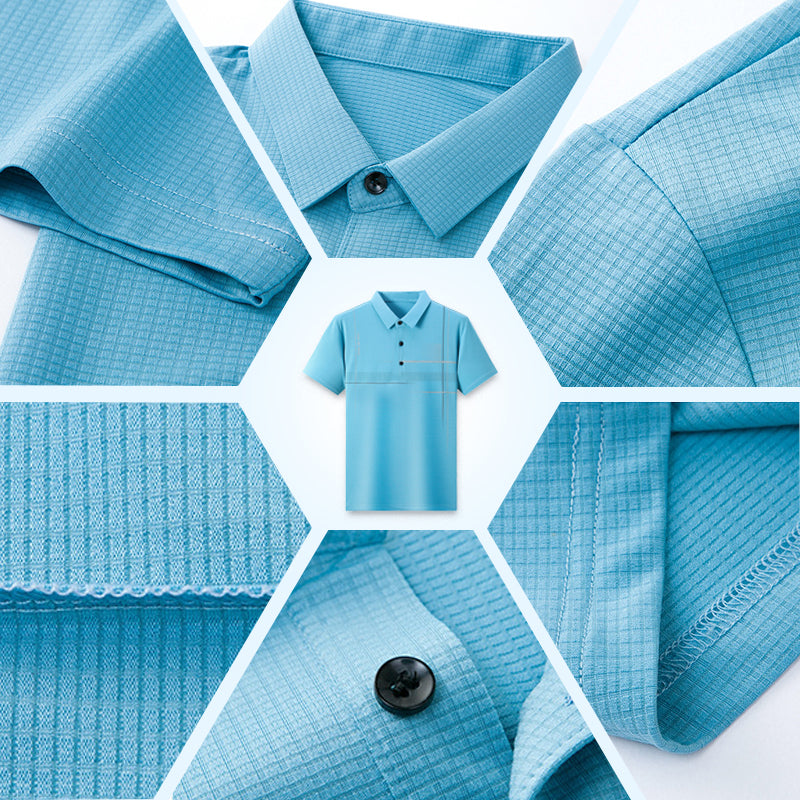 ⏳Summer Specials💥Men's Loose Cool Breathable Lapel T-Shirt