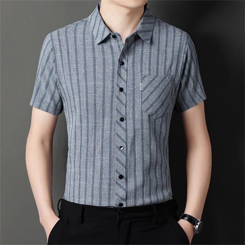Men's Striped Linen Shirt