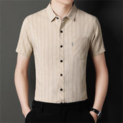 Men's Striped Linen Shirt