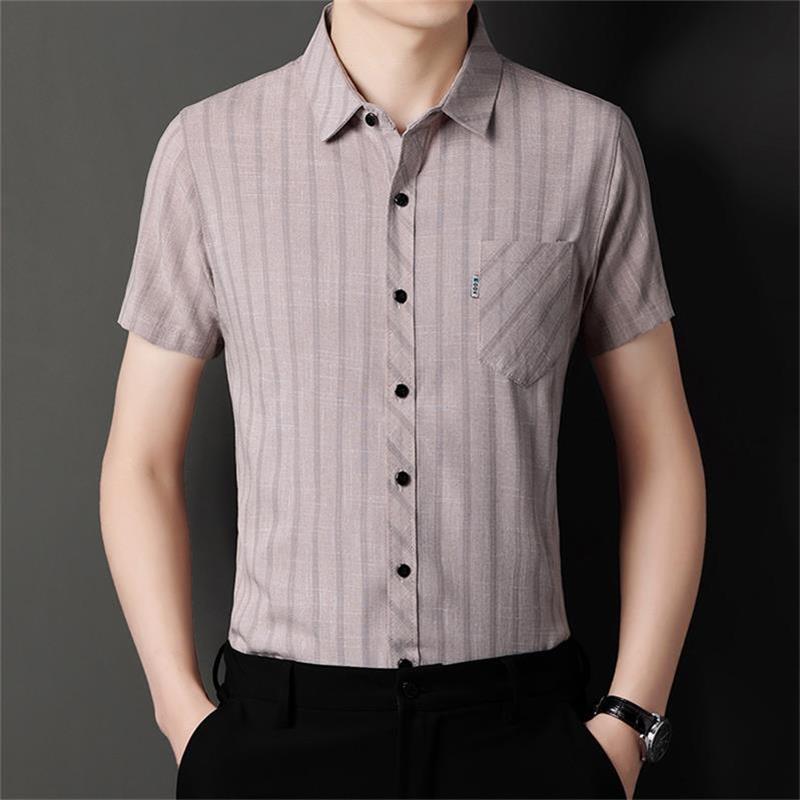 Men's Striped Linen Shirt