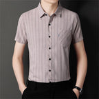 Men's Striped Linen Shirt