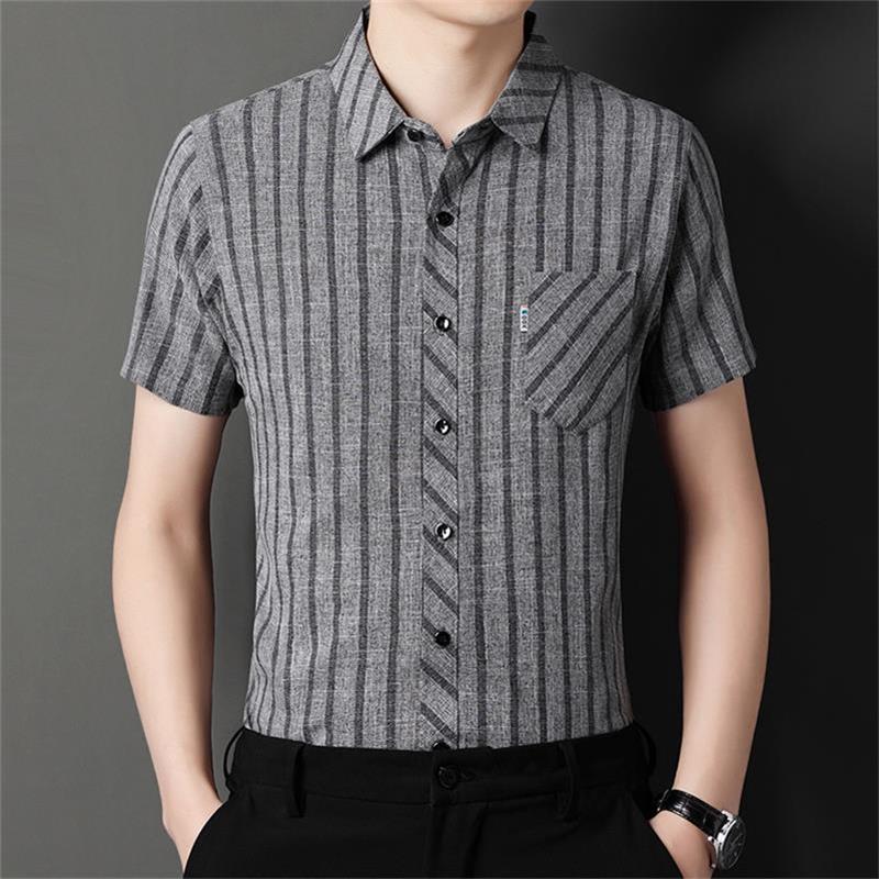 Men's Striped Linen Shirt