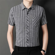 Men's Striped Linen Shirt