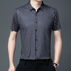 👑Fliwos® Men's Business Casual Short Sleeve Plaid Shirt