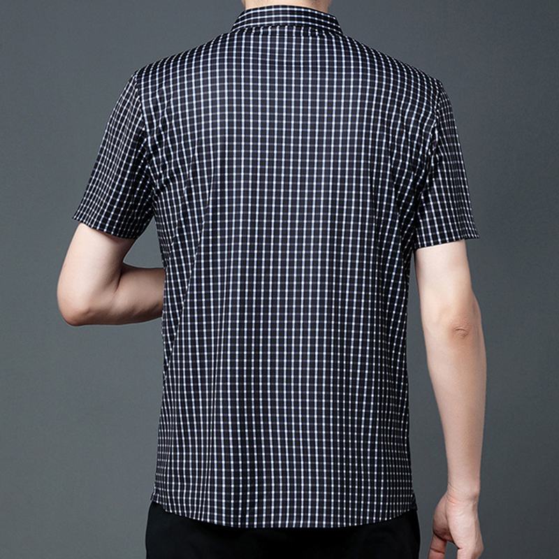 👑Fliwos® Men's Business Casual Short Sleeve Plaid Shirt