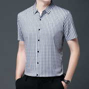 👑Fliwos® Men's Business Casual Short Sleeve Plaid Shirt