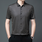 👑Fliwos® Men's Business Casual Short Sleeve Plaid Shirt