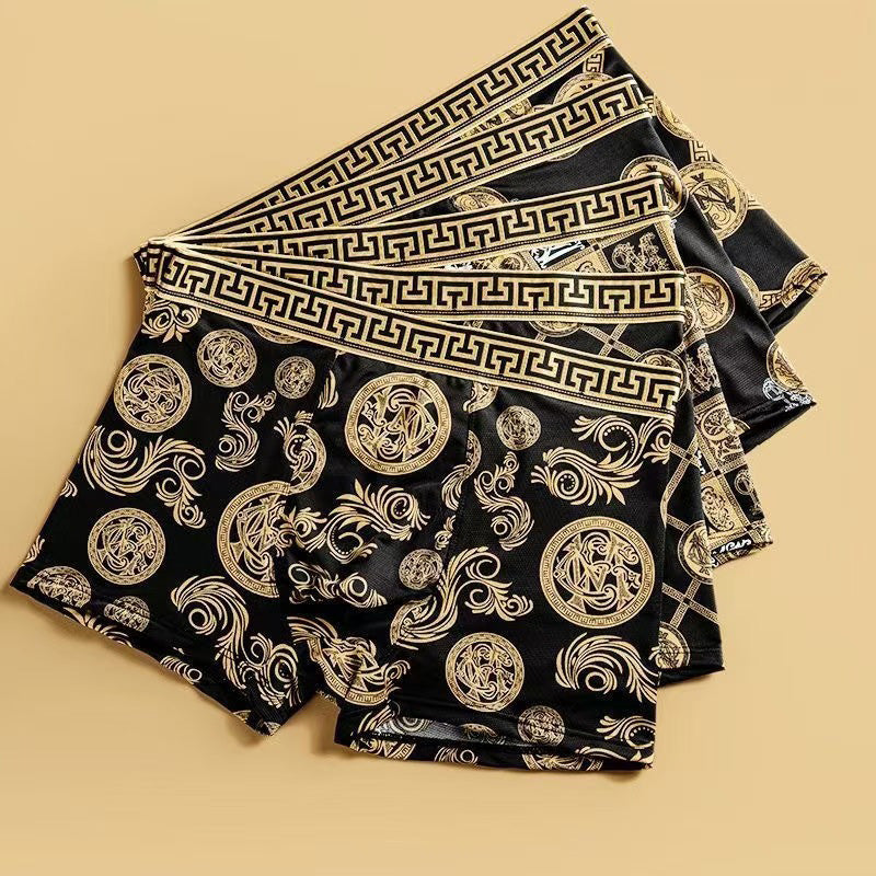 5-Pack Men's Magnetic Antibacterial Breathable Printed Boxer Briefs