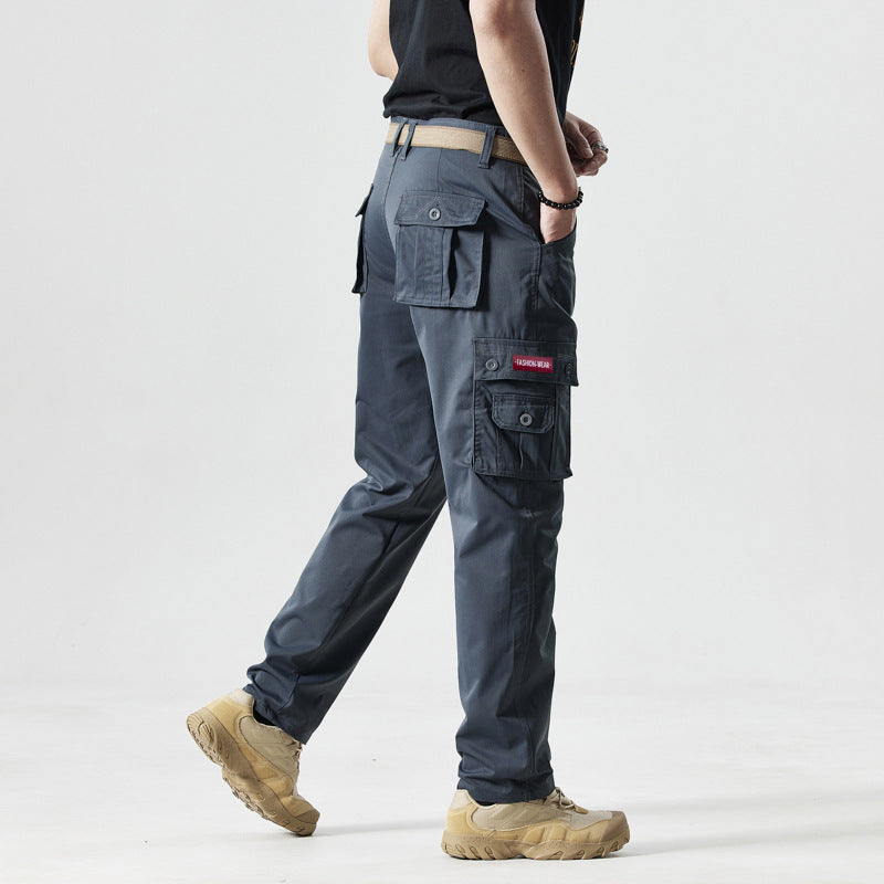 Men's Deep-Pocket Straight-Leg Work Pants