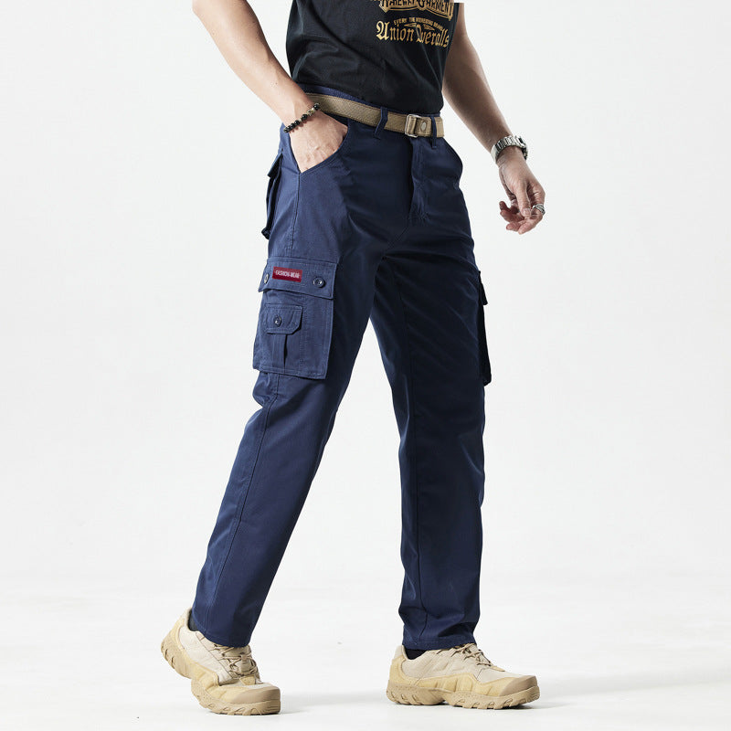 Men's Deep-Pocket Straight-Leg Work Pants
