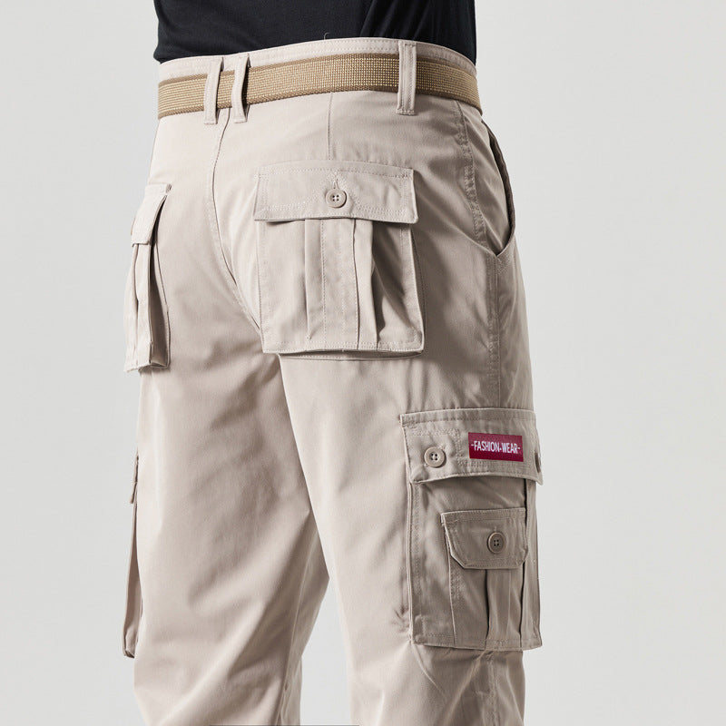 Men's Deep-Pocket Straight-Leg Work Pants