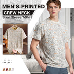 👑Heavyweight T-shirt✨Men's Printed Crew Neck Short Sleeve T-Shirt