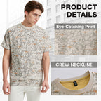 👑Heavyweight T-shirt✨Men's Printed Crew Neck Short Sleeve T-Shirt