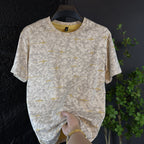 👑Heavyweight T-shirt✨Men's Printed Crew Neck Short Sleeve T-Shirt