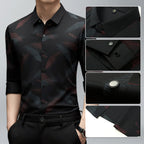 🔥Hot Sale 50% off⌛Men's Business Casual Printed Long-Sleeved Shirt