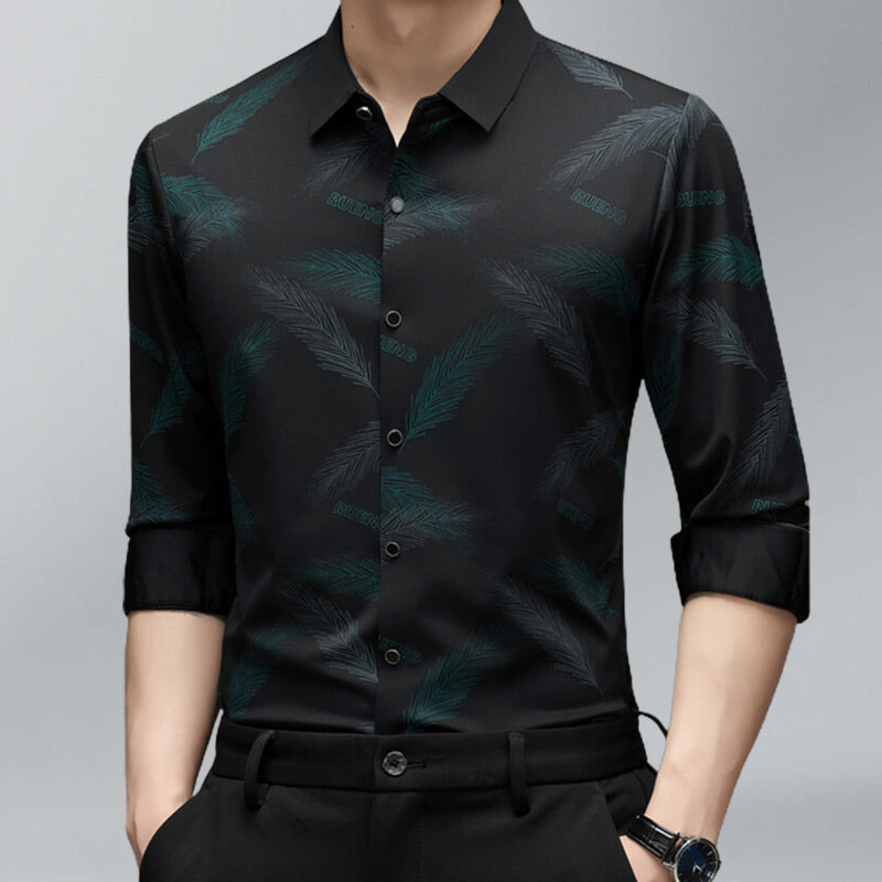 🔥Hot Sale 50% off⌛Men's Business Casual Printed Long-Sleeved Shirt