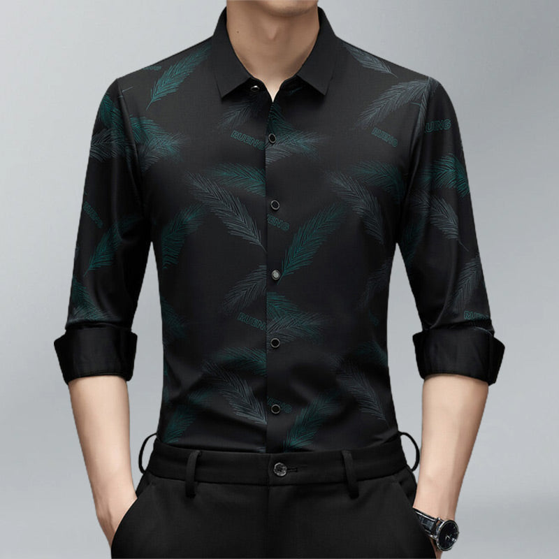 🔥Hot Sale 50% off⌛Men's Business Casual Printed Long-Sleeved Shirt