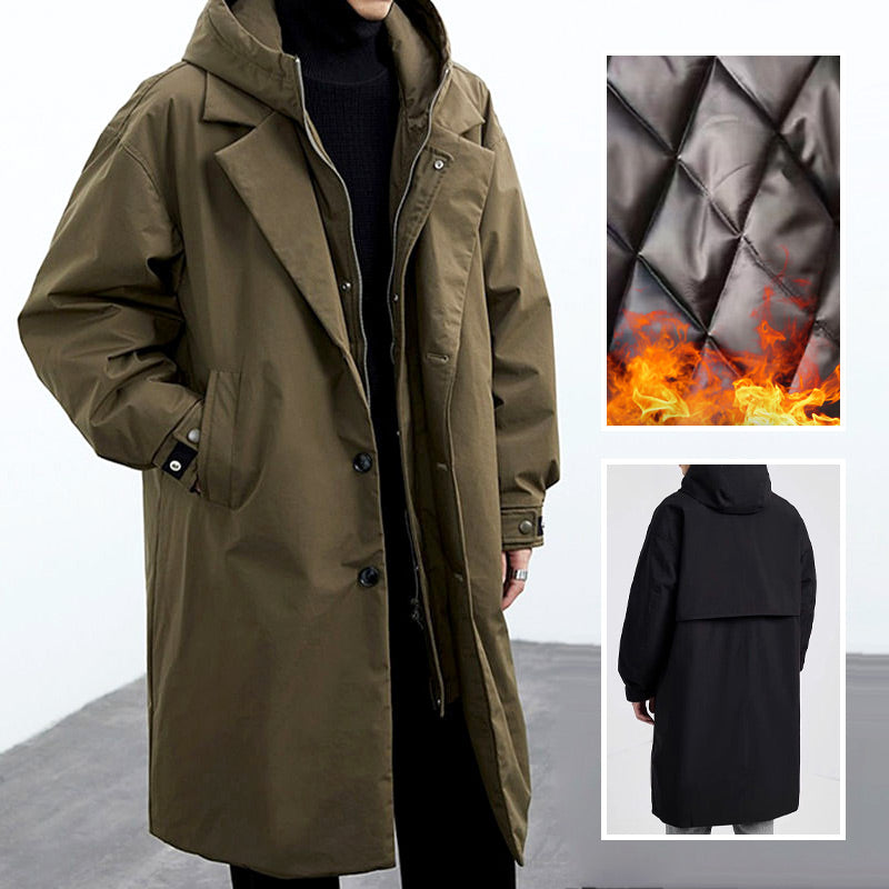 🔥Warm and Stylish✨Men's Faux Two-Piece Versatile Warm Coat—✈️Free Shipping