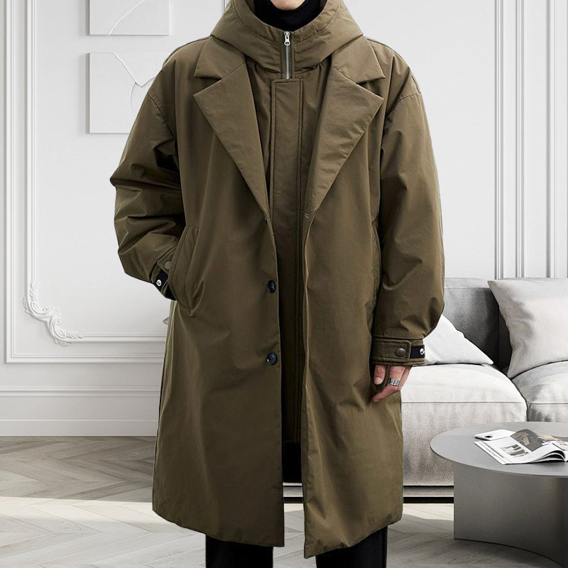 🔥Warm and Stylish✨Men's Faux Two-Piece Versatile Warm Coat—✈️Free Shipping