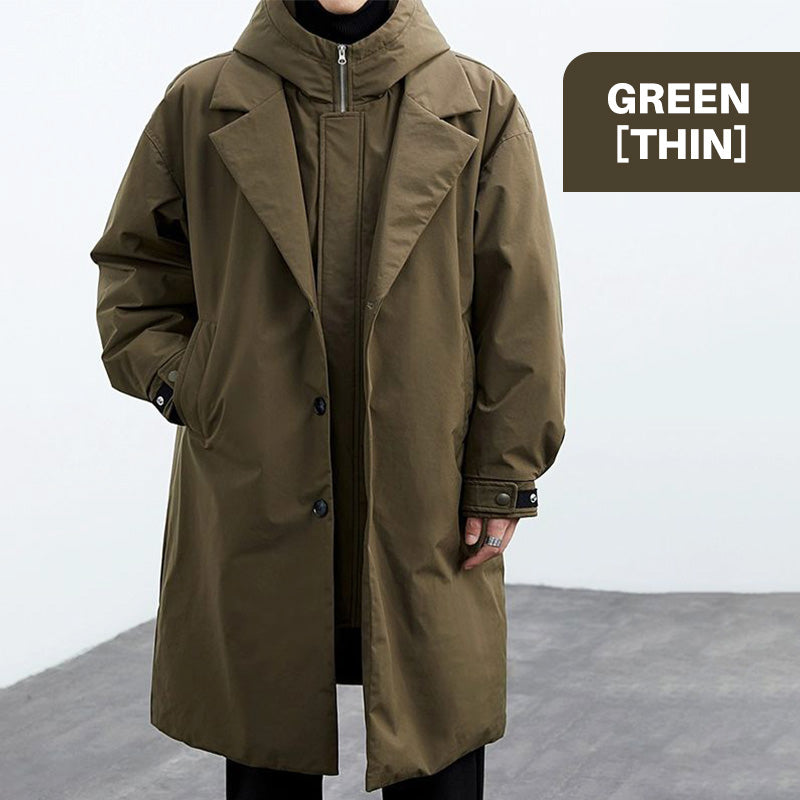 🔥Warm and Stylish✨Men's Faux Two-Piece Versatile Warm Coat—✈️Free Shipping