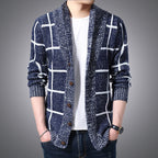 🍂Fall Specials🍂Men's Plaid Knit Sweater Cardigan Jacket