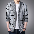 🍂Fall Specials🍂Men's Plaid Knit Sweater Cardigan Jacket