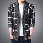 🍂Fall Specials🍂Men's Plaid Knit Sweater Cardigan Jacket