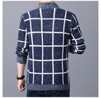 🍂Fall Specials🍂Men's Plaid Knit Sweater Cardigan Jacket