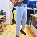 💖👖Chic Cropped Pants With Crossover Waistband