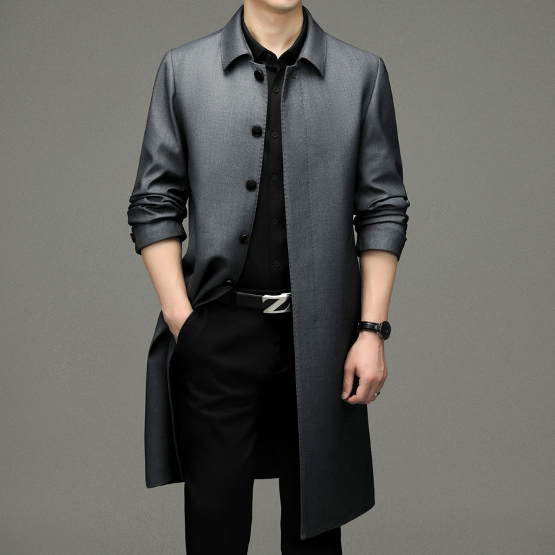 ✨👑Men's Long Button-Down Lapel Jacket🧥