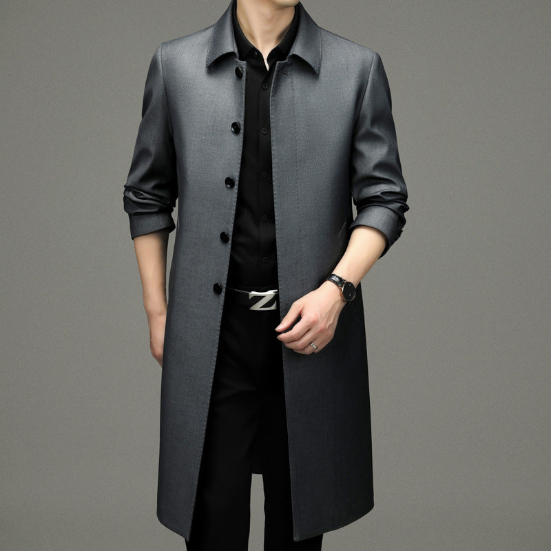✨👑Men's Long Button-Down Lapel Jacket🧥