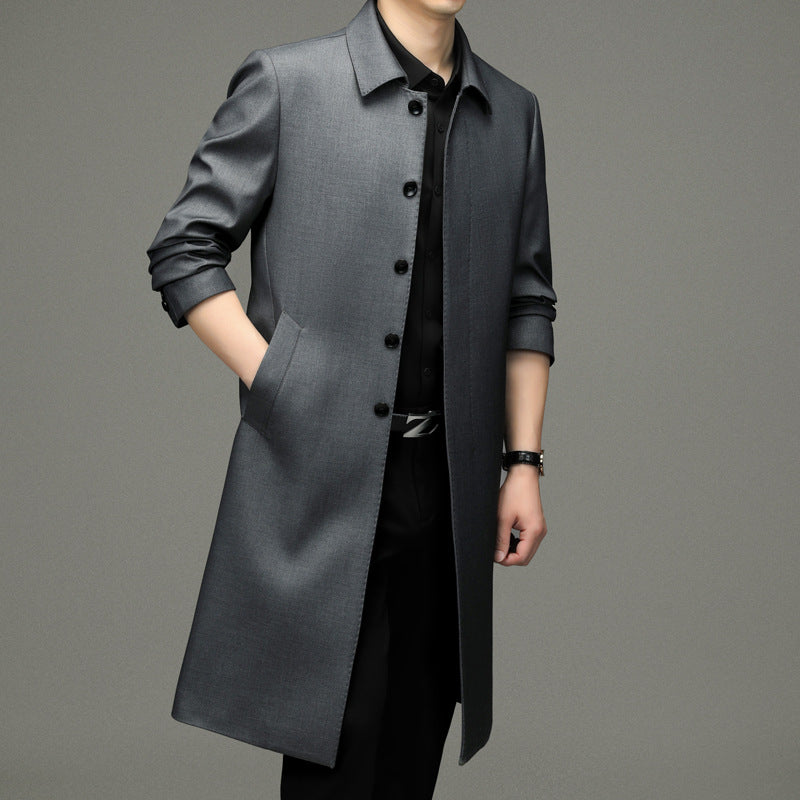 ✨👑Men's Long Button-Down Lapel Jacket🧥