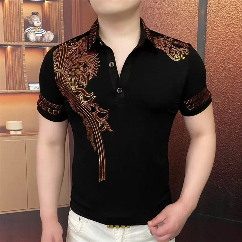 ✨2025 Hot Sale⌛Men's Fashion Lapel 3-Button T-Shirt