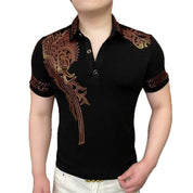✨2025 Hot Sale⌛Men's Fashion Lapel 3-Button T-Shirt