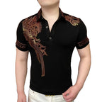 ✨2025 Hot Sale⌛Men's Fashion Lapel 3-Button T-Shirt