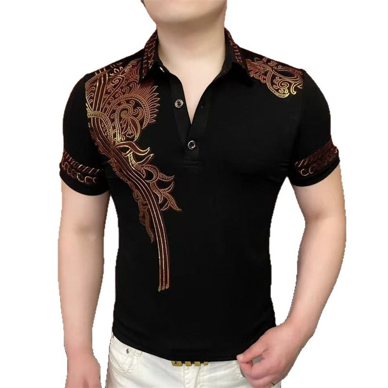 ✨2025 Hot Sale⌛Men's Fashion Lapel 3-Button T-Shirt