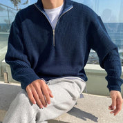 ✨Men's Casual Ribbed Half-Zip Sweater
