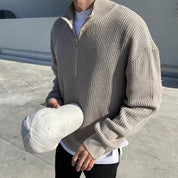 ✨Men's Casual Ribbed Half-Zip Sweater