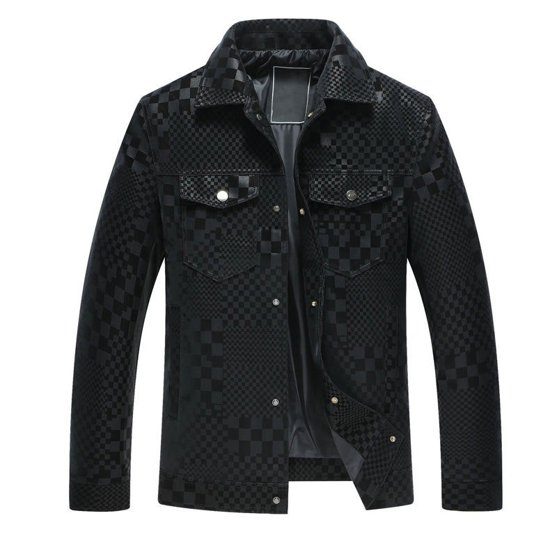 🎉Free shipping ✈️Men’s Premium Cozy Plaid Pattern Suede Jacket