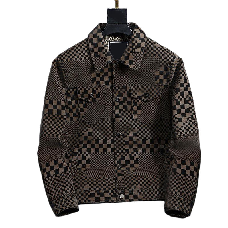 🎉Free shipping ✈️Men’s Premium Cozy Plaid Pattern Suede Jacket