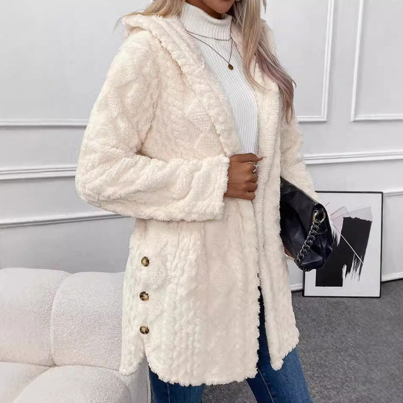 Today's Flash Sale⚡Women's Warm Diamond-Quilted Hooded Fleece Jacket