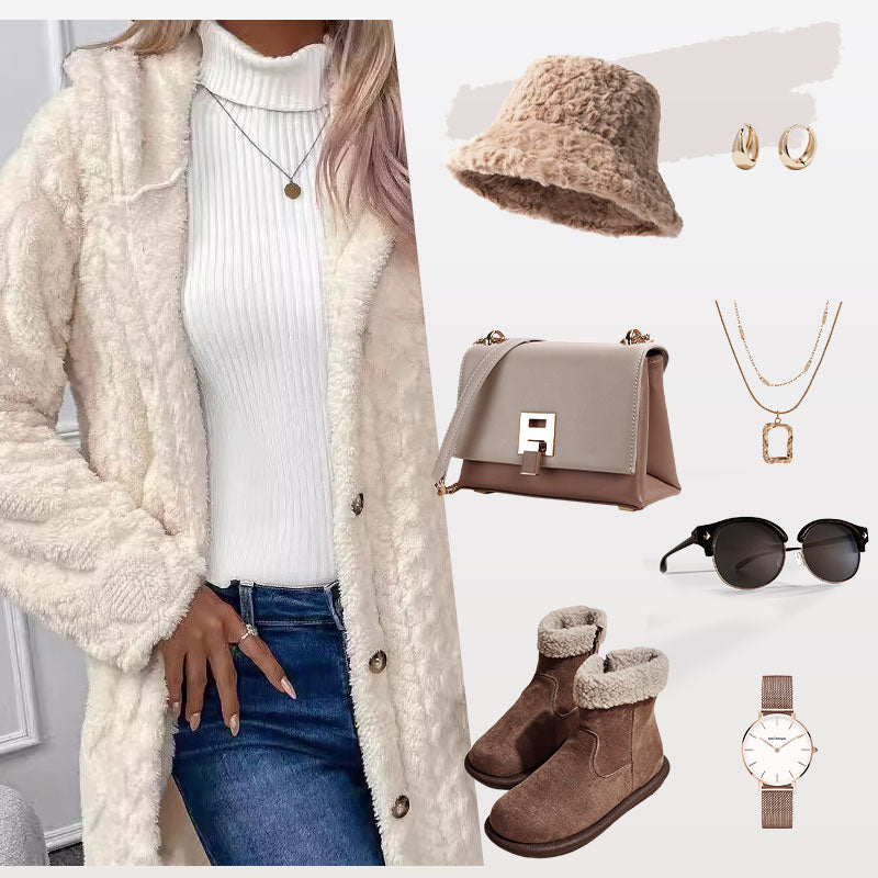 Today's Flash Sale⚡Women's Warm Diamond-Quilted Hooded Fleece Jacket